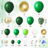 Jungle Balloon Garland Kit: Green, Gold & Dino Safari Party Decor