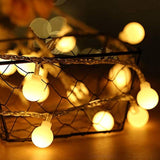 Plug In Led String Lights, 16Ft/5M 50 Led Bulb Warm White Globe Fairy Lights For Holiday/Christmas/Wedding/Party Indoor