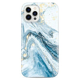 Gold Sparkle Glitter Case Compatible With Iphone 12 Pro Max Marble Design Slim Shockproof Tpu Soft Rubber Silicone Cover Phone Case 6.7 Inch 2020 Blue
