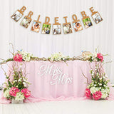 Brown "Bride To Be" Photo Banner Bunting for Wedding and Bridal Shower Decor