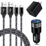 Usb Type C Fast Charger For Moto G Stylus 5G 2024 2023/G Power 2025 2024/G 2025/G Pure/G Play 2023/2021/G8 Power/G7 Play/Z4/Edge 5G Uw/One 5G Ace,Quick Charge 3.0 Car Charger Wall Adapter +3Ft Cable