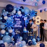 Blue Balloon Arch Kit Garland with Star Balloons Party Decorations