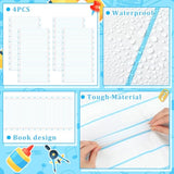 4 Pcs Preschool Kindergarten Back To School Party Tablecloth First Day To School 54 X 108 Inch Large Disposable Rectangle Notebook Tablecloth Cover For Party Supplies Table Decorations