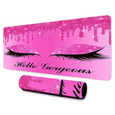 Eyelash Large Mouse Pad 31.5X11.8X0.12 Inches Rubber Anti-Slip Mouse Pad Long Table Pad Keyboard Table Pad For Studio Desk Computer Desk Bdxpmn127