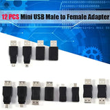 12Pcs Usb Otg Adapter Kit - Multiple Usb2.0 Male To Female Adapter, Micro Usb Converter For Computer, Tablet, Pc, Mobile Phone