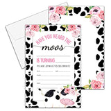 Birthday Invitations, 4"X6" Cow Birthday Party Invitations With Envelopes For Farm Animals Birthday Party Decorations Supplies(20 Pieces)-C16
