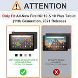 Fire Hd 10/Hd 10 Plus 11Th Generation 2021 Case,Heavy Duty Shockproof Protecti