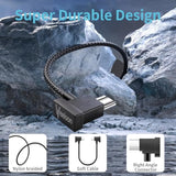 Usb C To Usb C Otg Cable 1 Ft-2 Pack, 90 Degree Remote Controller Data Cable, Angled Nylon Braided Cord For Dji Mavic, Mini, Air 2S, Mavic Air, Dji Rc Accessories To Phone15/16/Tablet