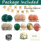 Birthday Decorations For Women Girls With Emerald Green Dusty Rose Pin