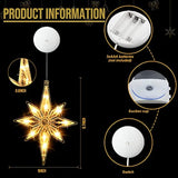 15 Pcs 10.6 Inch Bethlehem Christmas Window Lights Plastic Led Lighted Christmas Window Silhouette Lights Large Hanging