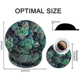 Mouse Pad With Wrist Support Gel Ergonomic Mouse Pads With Rest Support Mouse Pad For Home Office Gaming Working Easy Typing & Pain Relief + Coaster, Succulent Floral,Plant Flower