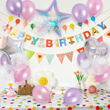 18Pcs Pearl Lilac Pink Purple Balloons Kit 32'' Clear Iridescent Star Foil Balloon Laser Star Heart Shape Balloons For Birthday Party Baby Shower Anniversary Celebration Party Decoration Supplies