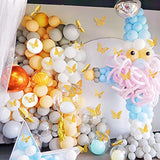3D Butterfly Wall Decor - 48 Pcs, 4 Styles, 3 Sizes, Gold Butterfly Decorations For Birthday & Party Celebrations, Removable Stickers
