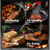 Silicone Spatula Set - Turner Spatulas Silicone Heat Resistant 600°F - Slotted & Solid Silicone Spatulas For Cooking Fish, Eggs, Pancakes Flipper – Silicone Cooking Utensils Set – Black