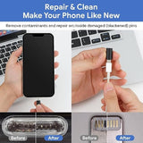 Iphone Cleaning Kit Iphone Cleaner,12 In 1 Port Cleaner Repair & Restore Tool For Airpod Iphone 16 15 14 13 12 Pro Max Ipad Samsung Etc,Phone Cleaning Kit For Lightning And Usb C Charging Port, Cables