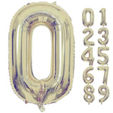 40In Champagne Gold Number 0 Balloon Birthday Anniversary Party Decor