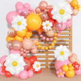 168-Pcs Daisy Balloon Arch Kit Pastel Floral Boho Party Decoration