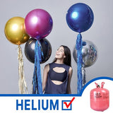Navy Blue Large Round Giant 4D Jumbo Foil Balloons 6pcs 22 Inch