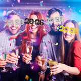 6 Pairs 2026 Glitter New Year Glasses Colorful Party Eyewear Props