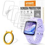 Soft Screen Protector Compatible With Butele H69 0.96 Inches Smart Watch, 6 Pieces, Full Coverage, Bubble Self-Healing