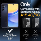 JETech Matte Case for Samsung Galaxy A15 5G / 4G 6.5-Inch, Frosted Translucent Back Protective Slim Phone Cover, Anti-Fingerprints (Black)