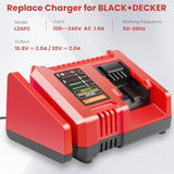 L2Afc 20V Super Fast Charger For Black And Decker 20V Charger, 2 Amp, Compatible With Black And Decker 20 Volt Lithium Battery Lbxr20 Lbx4020 Lbx20 & Bdcac202B Lcs1620