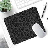 Square Aesthetic Black Leopard Mouse Mat Premium Textured Mouse Pads For Office Laptop,Washable Square Mousepads With Extended Stitched Edges Non Slip Rubber Base