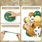 Western Cowboy Balloons Cow Print Brown Sand White Olive Green Khaki Balloon 12 Inch 40Pcs Decorations For Wild Western Farm My First Rodeo Baby Shower Birthday Party Backdrop Decor Supplies