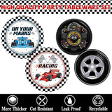 Race Car Birthday Party Decorations, All-In-1 Cars Birthday Decorations With Balloons Checkered Plates Napkins Cake Toppers Honeycombs Tablecloths And Banner Racing Decorations For Race Day, Serve 24