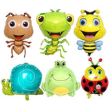 6Pcs Insect Foil Balloons Bee Ladybug Ant Mantis Frog Snail for Party