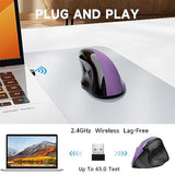 Wireless Ergonomic Mouse, Upgraded 2.4G Optical Cordless Mice With 800/1200 /1
