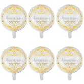 6 Pack Anniversary Round Foil Balloons 18 Inch Party Decorations