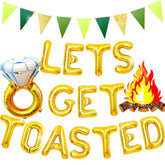 Camp Bachelorette Decorations Lets Get Toasted Bachelorette Last Trail Before The Veil Bachelorette Decorations Balloons Sign Banner For Camping Themed Bridal Shower Wedding Decoration