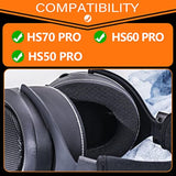 Hs70 Pro Thicker Upgrade Cooling Gel Earpads - Compatible With Hs50 Pro Hs60 Pro Hs70 I Replacement Ear Cushion Cup With Microphone Foam And Installation Tool (Breathable Mesh)