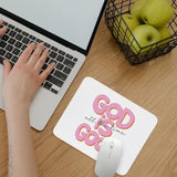 God Is Good All The Time Pink Small Mouse Pad?Vintage Christian Religious Gaming Mouse Pad?Non-Slip Rubber Base Washable For Home Computer Laptop Motivational Gift For Women Girls 8.25X10 In