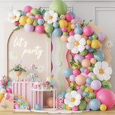 Daisy Balloon Arch Kit: Pink, Green & Yellow Wildflower Party Decor