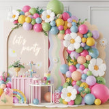 Daisy Balloon Arch Kit: Pink, Green & Yellow Wildflower Party Decor