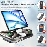 Wireless Charger 4 In 1 For Apple Iphone 16 Pro Max/15/14/13/12 Series, Airpods Pro 2, Ipad Stand, Watch Charger For Iwatch Series 10/9/8/7/6, Wireless Charging Station For Multiple Devices