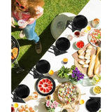 Black Party Supplies Set 224 Pieces Of Black Paper Plates, Cups, Napkins, And Heavy Duty Plastic Spoons Forks Knives For 32 Guests For Birthday, Graduation, Wedding, Festivals