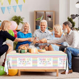 3Pcs Thank You Table Cloth Plastic We Appreciate You Table Cover Rectangle Appreciation Tablecloths Thankful Decor Grateful To Employee Teacher Doctor Thanksgiving Decor, 70.8" X 42.5"