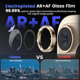 Camera Lens Protector Compatible For Iphone 16 Pro Max/16 Pro/14 Pro Max/14 Pro, Metal Aluminum Alloy Tempered Glass Cover Camera Screen Protector Accessories, Case Friendly