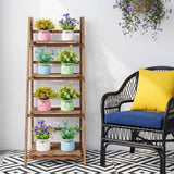 Large Spring Artificial Flowers Potted Centerpieces Desktop Fake Floral Plants In Macaron Pot Greenery For Office Table Home Indoor Bathroom Office Wedding Bridal Decor (8 Pcs,Vivid)