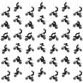 8 Pcs Dirt Bike Birthday Party Decorations Motorcycle Garland Banner Motocross Party Banner Riding Ceiling Hanging Streamers Cutouts For Baby Shower Wall Decor Photo Props Supplies