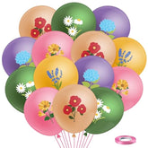 50pcs Wildflower Balloons – Floral Latex Set for Baby Shower & Garden Party