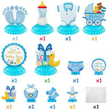 Blue Baby Shower Party Centerpieces For Boys, 12Pcs It'S A Boy Baby Sh