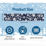 72 X 13 Inch Christmas Table Runner, Navy Blue With White Snowflake Pattern For Winter Holiday Dining Table, Kitchen, Coffee Table, And Xmas Party Decorations