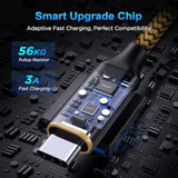 Short Usb C Cable Gold 1Ft Fast Charging, 2-Pack Usb A To Usb C Type Charger C
