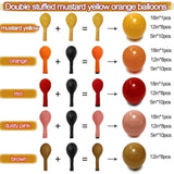 Fall Balloon Arch Kit: Double Stuffed Orange, Brown, Pink, Yellow, Red Balloons