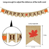 Burlap Happy Fall Banner Pumpkin Flag Rustic Autumn Harvest Home Party Decor
