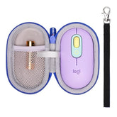Eva Hard Case For Logitech Pop Mouse- Protective Carrying Storage Bag (Purple
